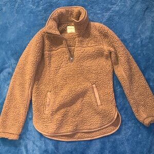 Abercrombie & Fitch Soft Brown Sherpa Jacket